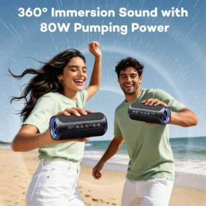 Ortizan Bluetooth Speaker, 40W Peak Outdoor, Wireless, Portable - Thumbnail Image 4