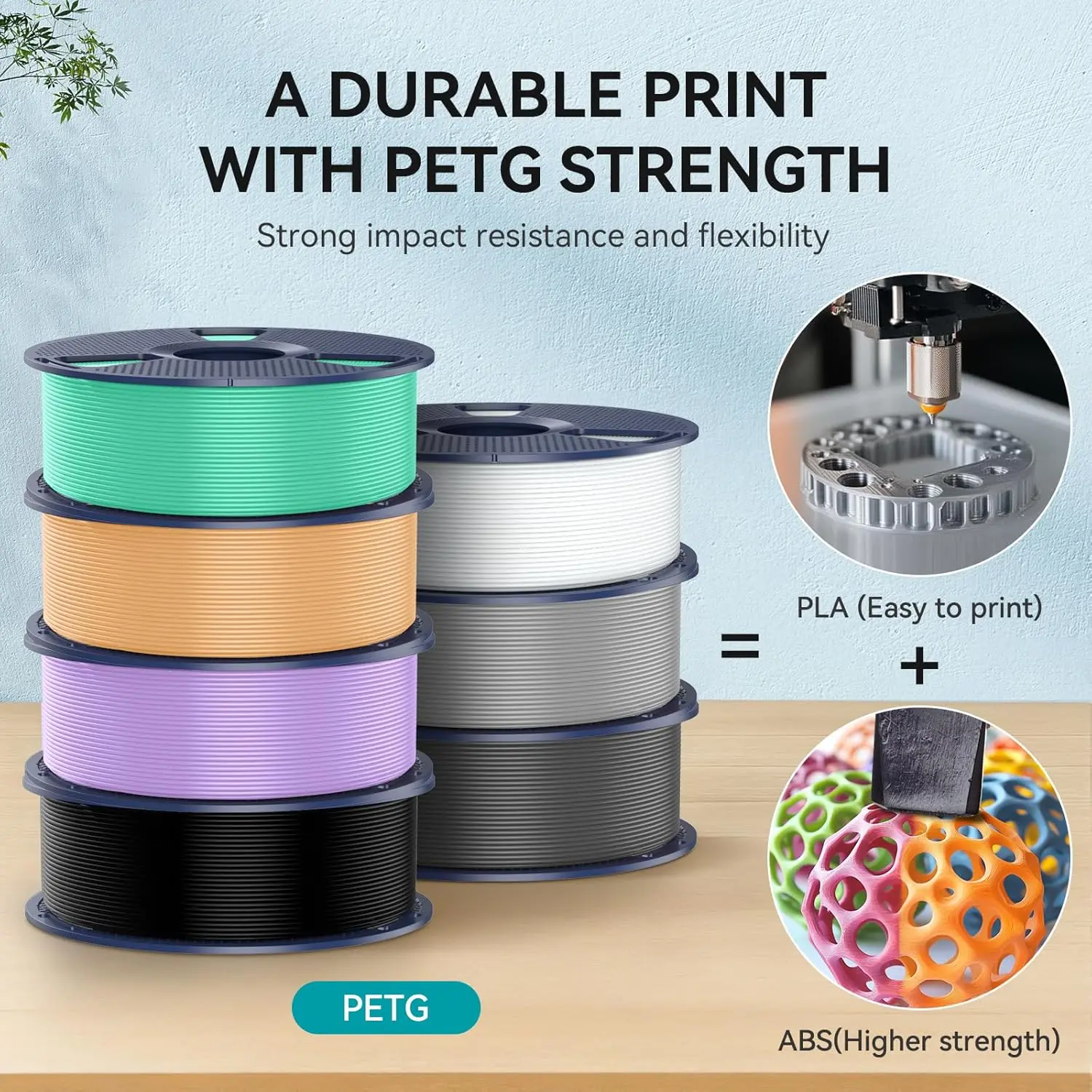 SUNLU PETG 3D Filament 1KG 3 Rolls - Image 5
