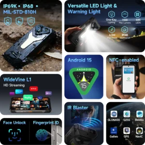 Ulefone Armor 34 Pro Plus 5G AI Rugged Phone 6.95" 25500mAh 32GB+512GB Built-in Projector 120Hz - Thumbnail Image 6