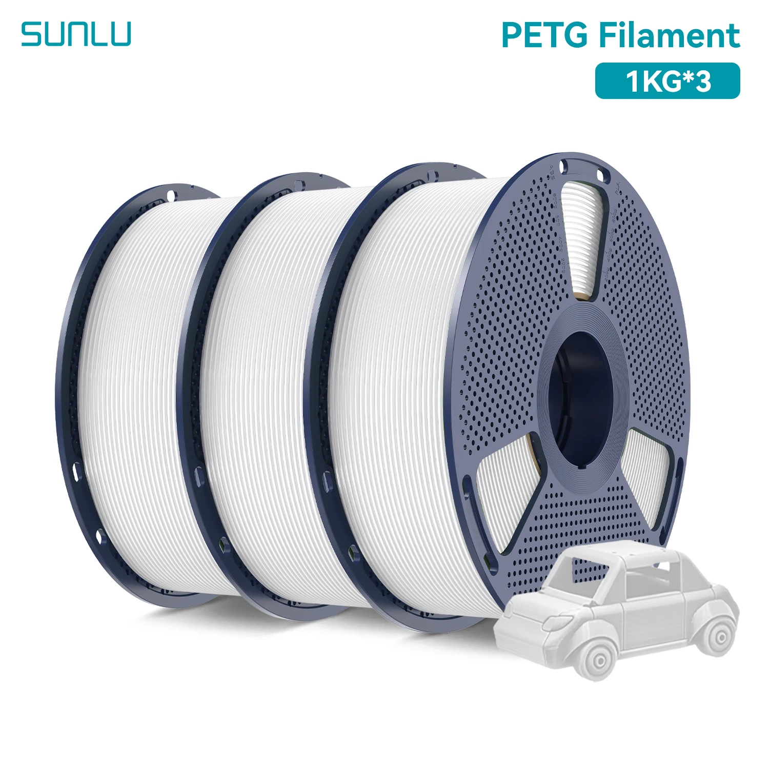 SUNLU PETG 3D Filament 1KG 3 Rolls - Image 7