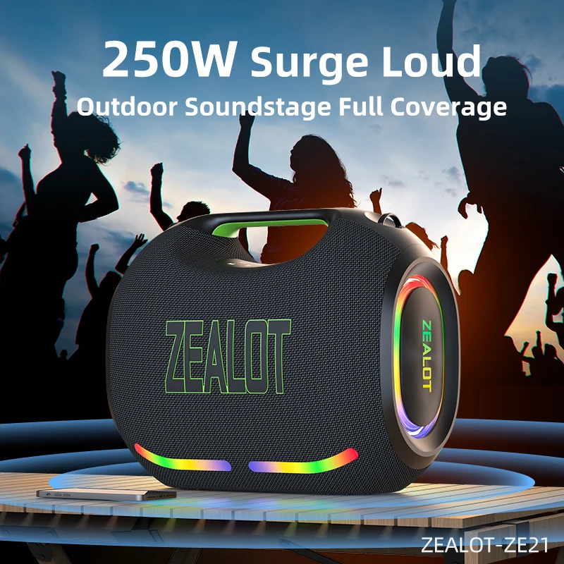 ZEALOT-ZE21 250W Big Power Wireless TWS Subwoofer Bluetooth Speaker - Image 3