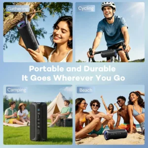 Ortizan Bluetooth Speaker, 40W Peak Outdoor, Wireless, Portable - Thumbnail Image 8