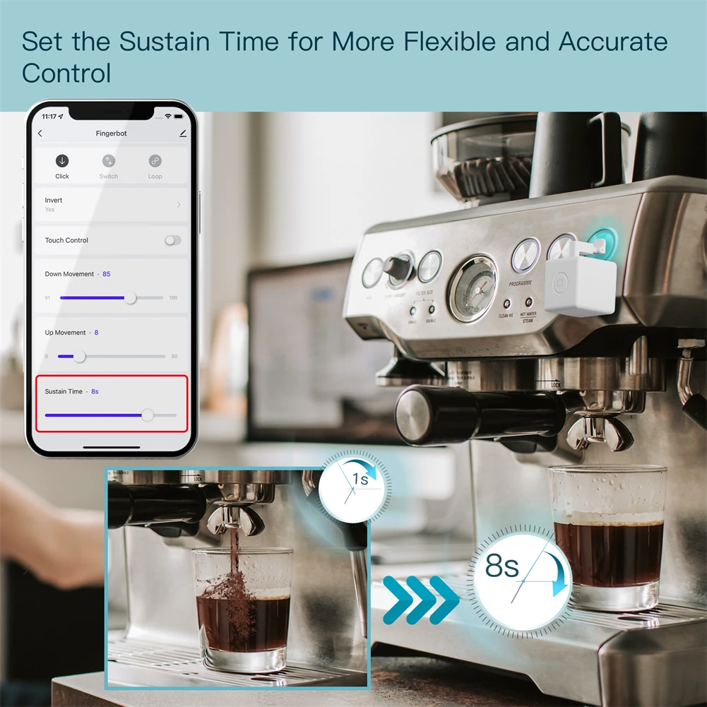MOES Tuya Smart Bluetooth Fingerbot Plus Smart Life App Voice Control via Alexa, Google Assistant - Image 12