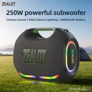 ZEALOT-ZE21 250W Big Power Wireless TWS Subwoofer Bluetooth Speaker