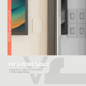 MOES Wi-Fi Smart Light Switch US Single Pole Push Button Wall Switch - Thumbnail Image 2