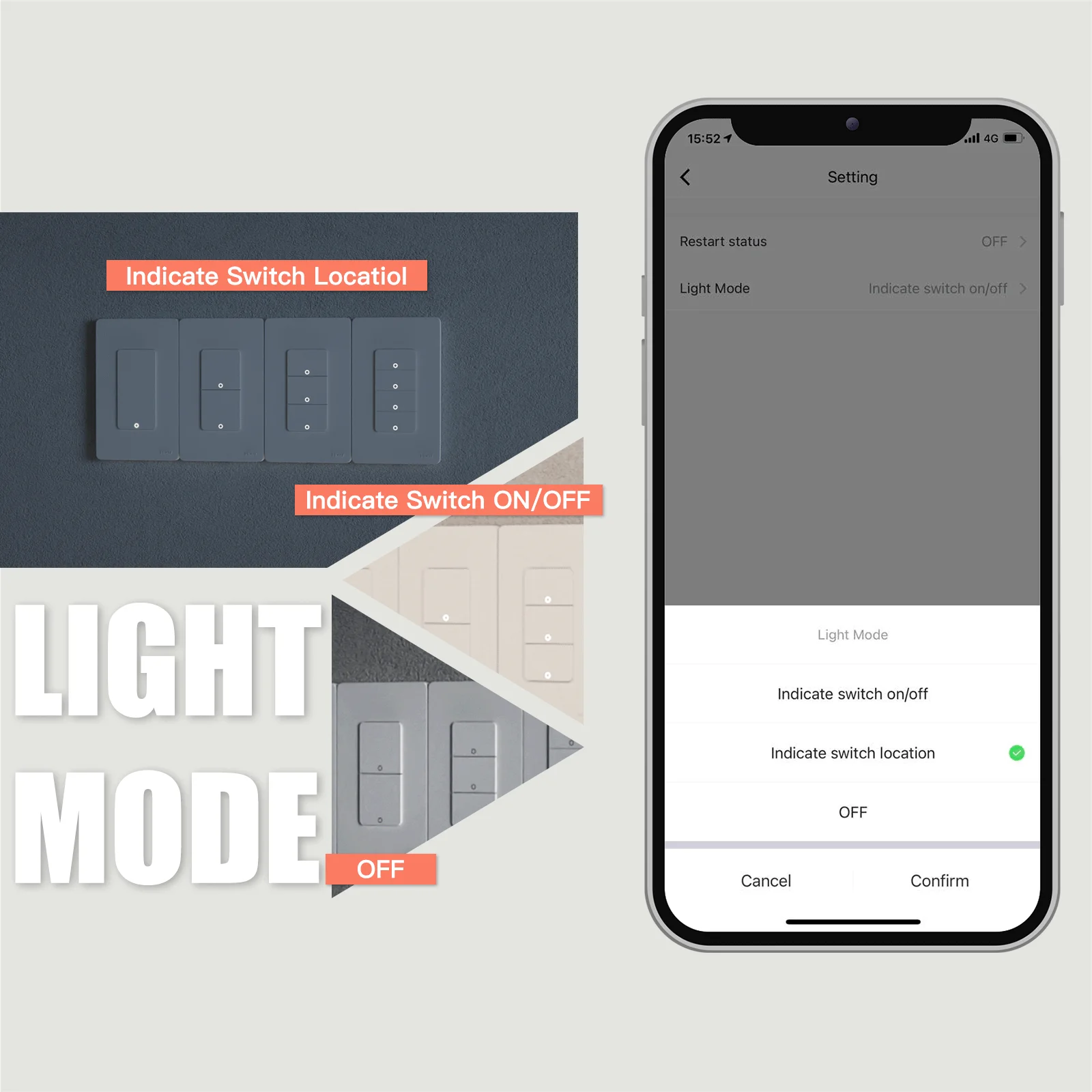 MOES Wi-Fi Smart Light Switch US Single Pole Push Button Wall Switch - Image 6