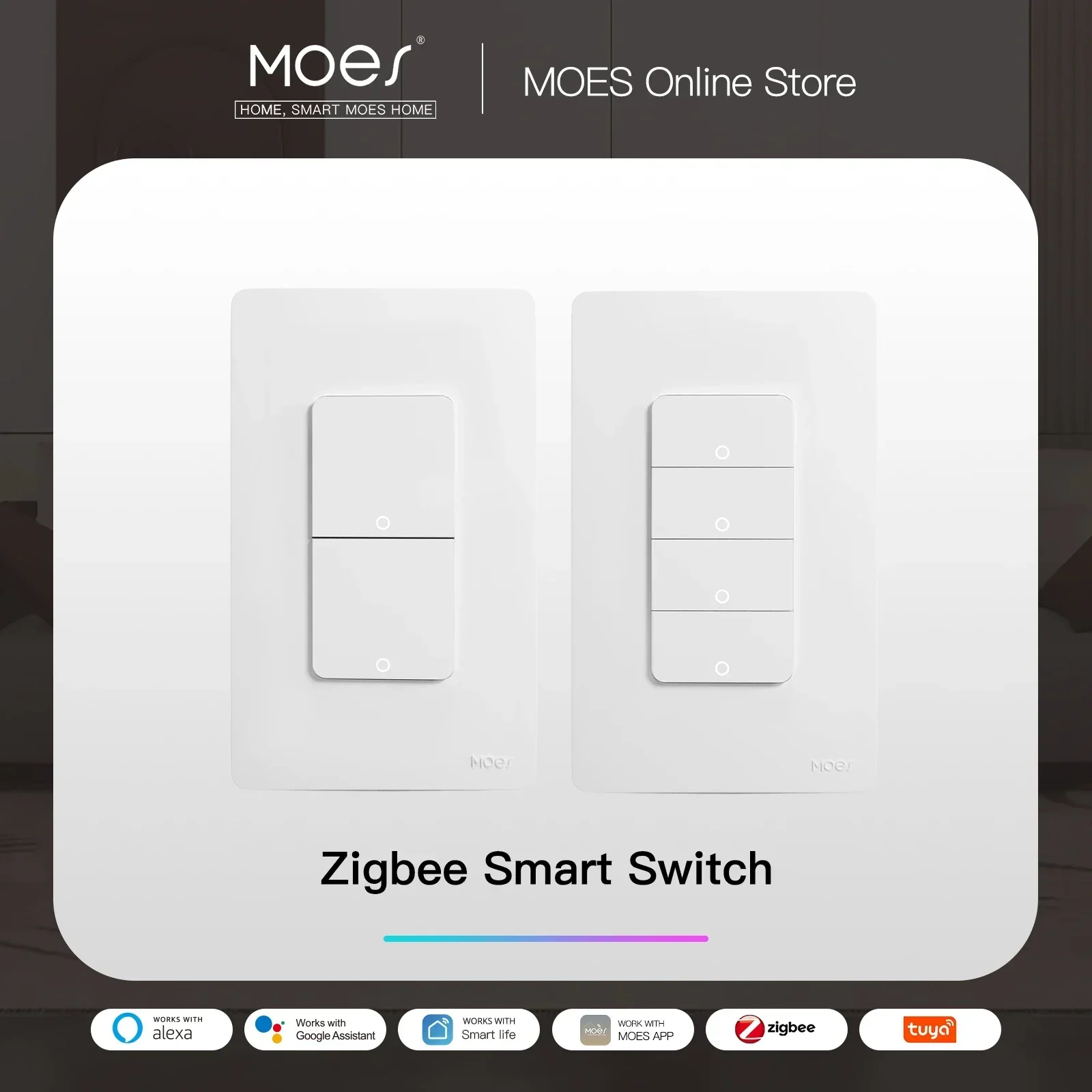 MOES Tuya ZigBee Smart Light Switch US - Image 1