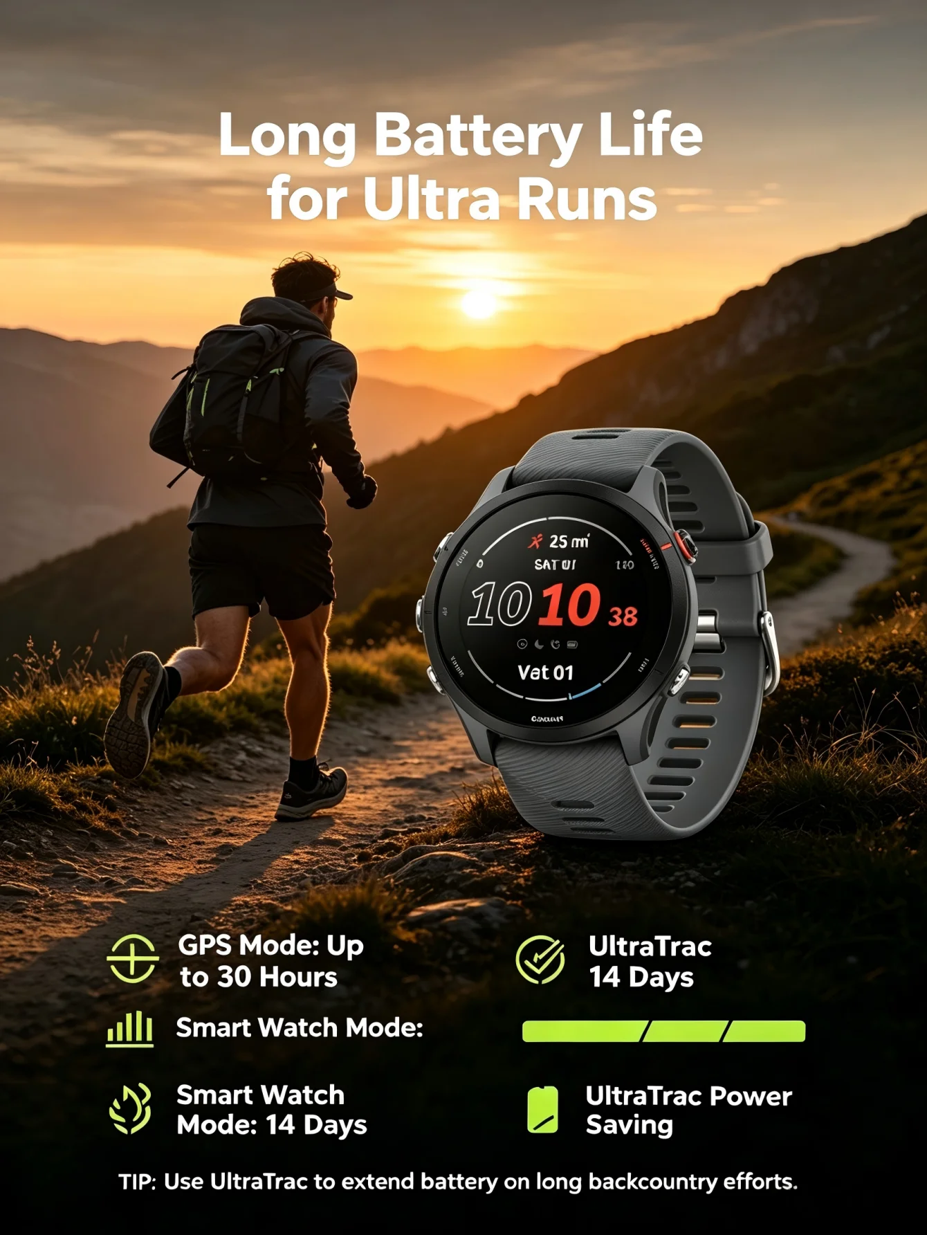 Garmin Forerunner 255 46mm Sports Smartwatch - Image 2
