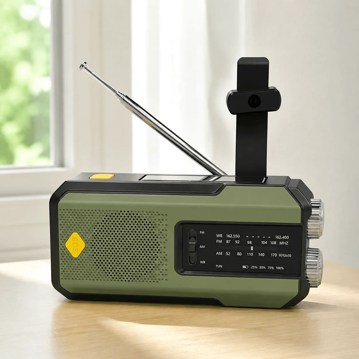 Emergency Solar Hand Crank NOAA Weather Radio - Image 9