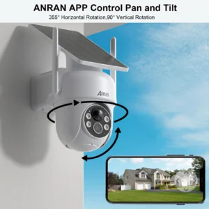 ANRAN Solar Camera 1/2pcs 3/5MP Outdoor - Thumbnail Image 3