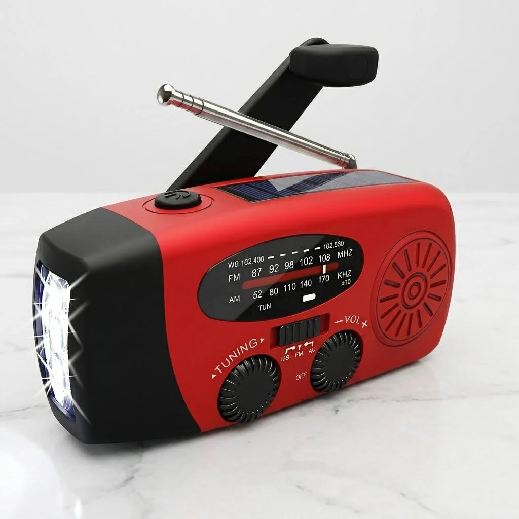 Solar Hand Crank Emergency Weather Radio - Image 9