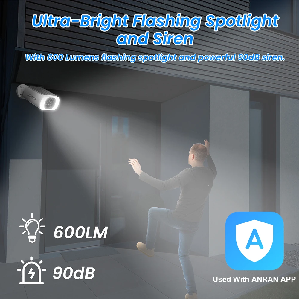 ANRAN 2K Solar Security Camera - Image 4