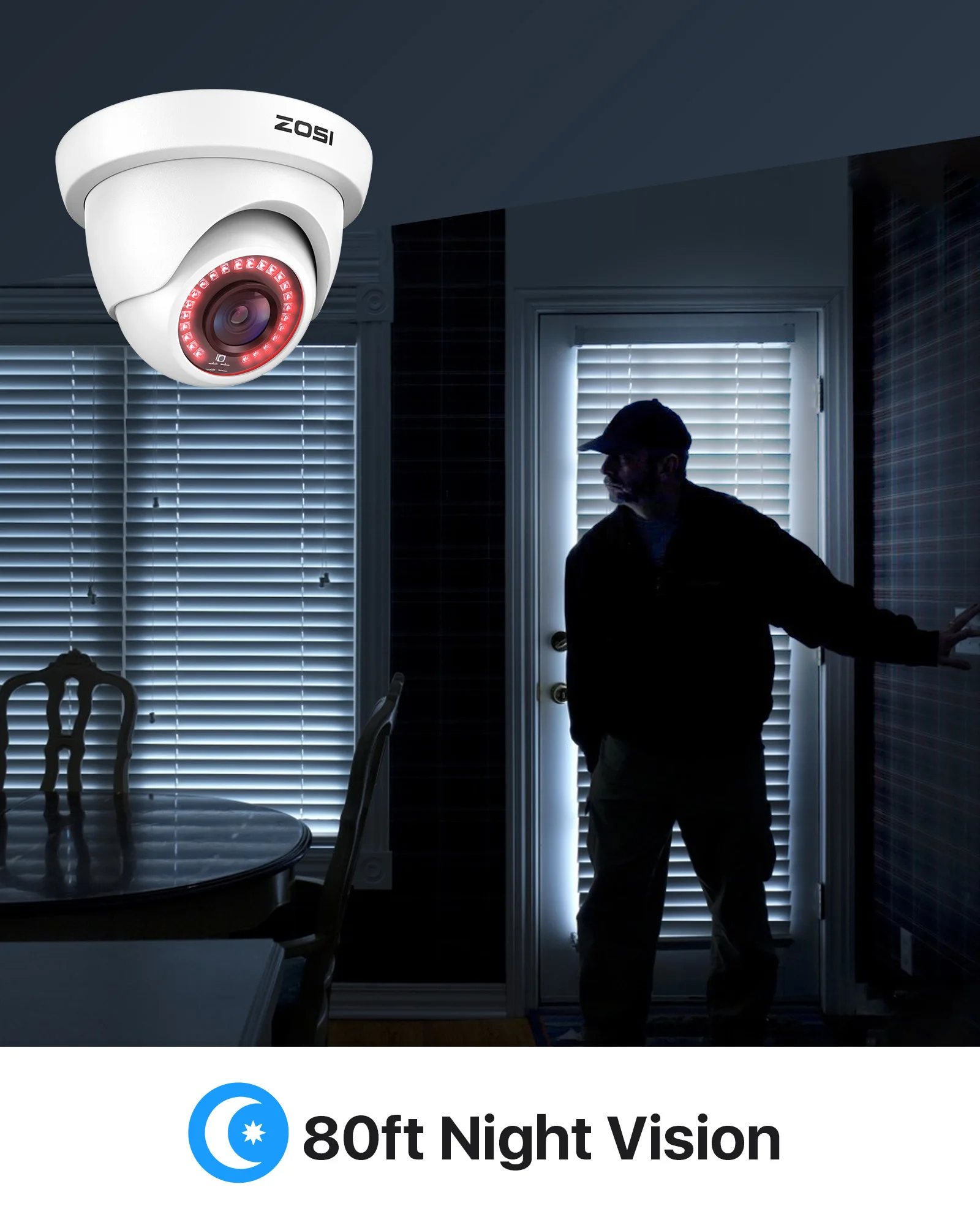 ZOSI 1080P HD-TVI Dome Security Cameras - Image 3
