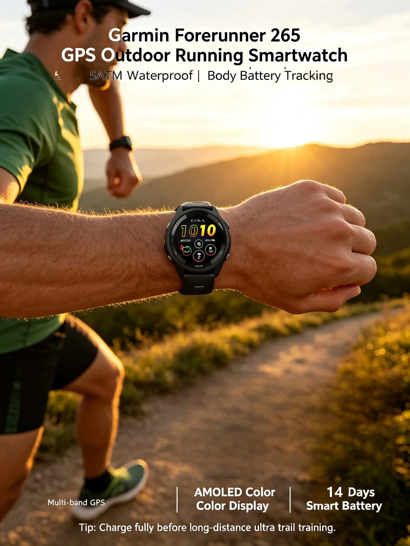 Garmin Forerunner 265 Outdoor GPS Smartwatch - Image 5