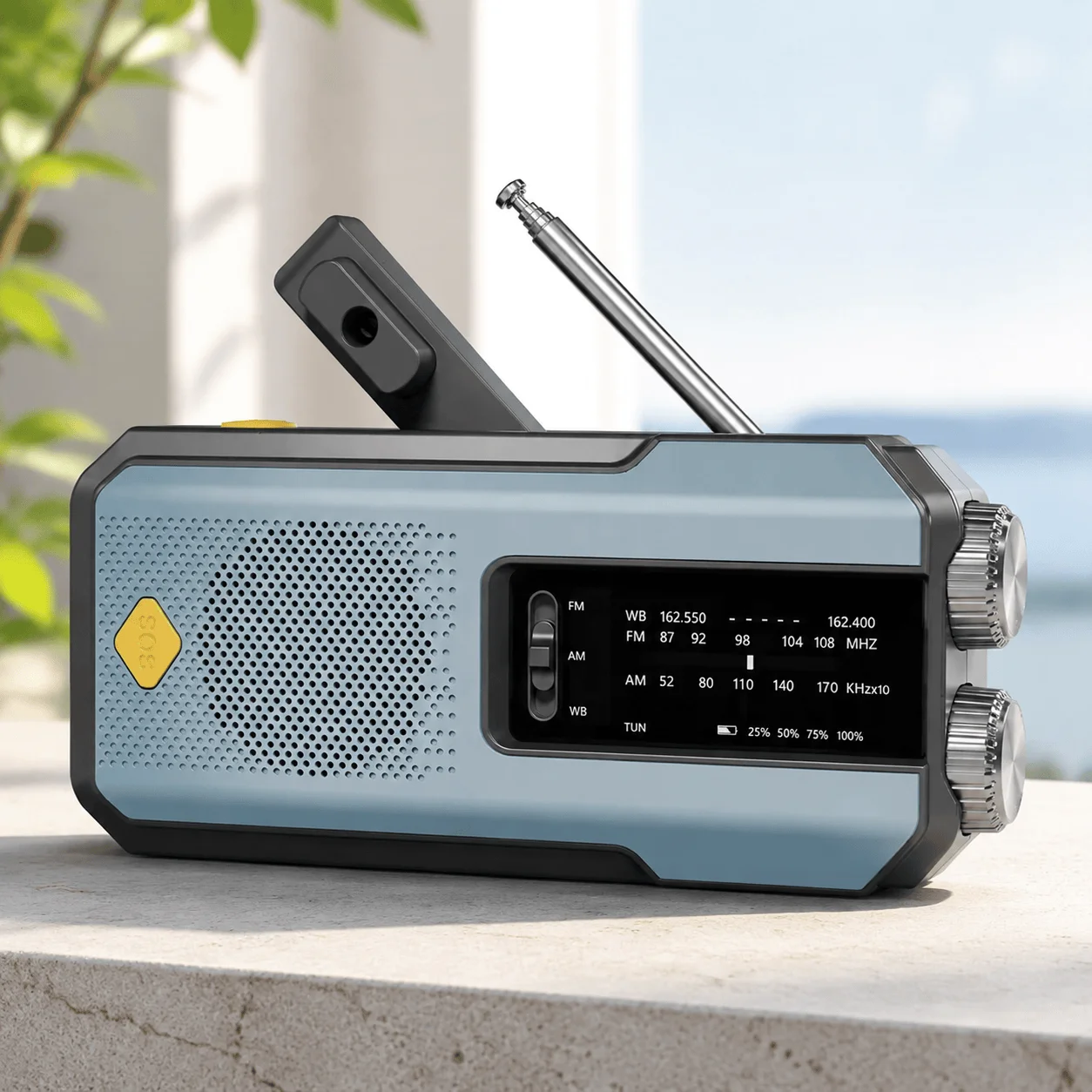 Emergency Solar Hand Crank NOAA Weather Radio - Image 10