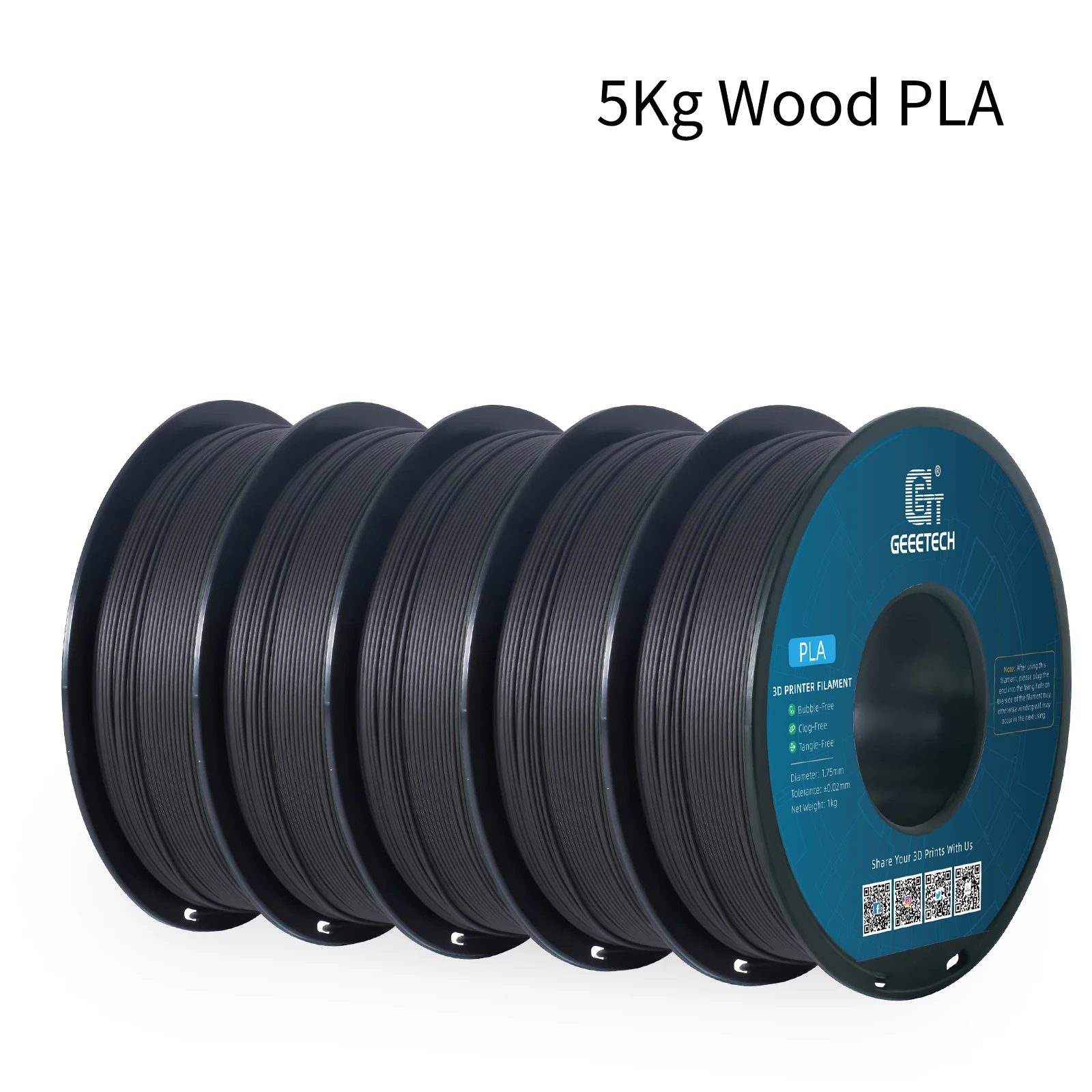 Geeetech Wood PLA 5kg 1.75mm Filament - Image 8