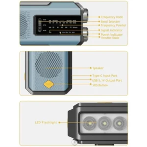Emergency Solar Hand Crank NOAA Weather Radio - Thumbnail Image 5