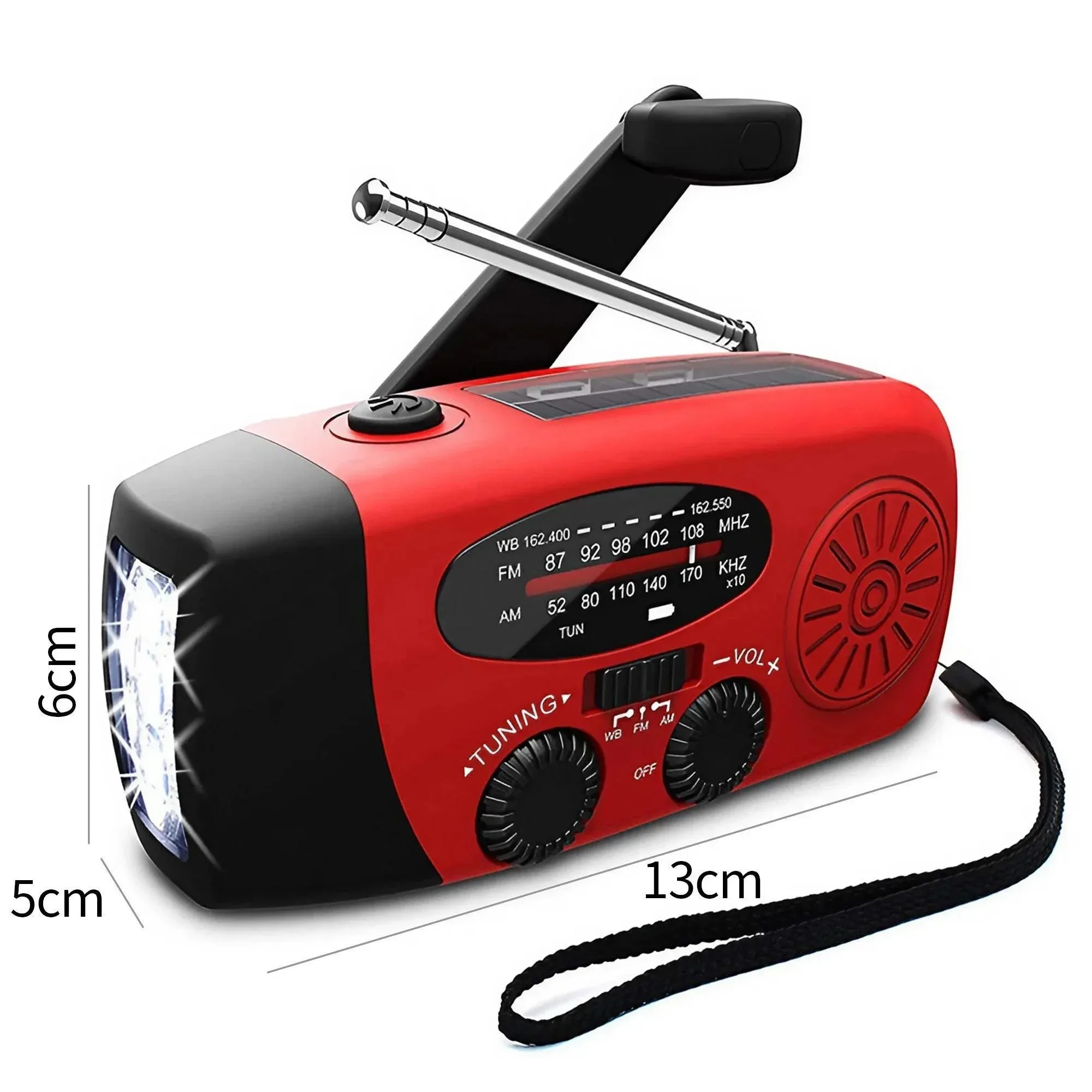 Solar Hand Crank Emergency Weather Radio - Image 8