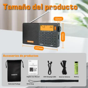 XHDATA D808 Portable Multiband Radio Receiver - Thumbnail Image 6