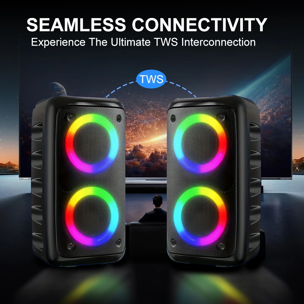 ZNLYRION HY-3317 Portable Bluetooth Karaoke Speaker - Image 6
