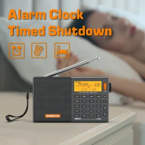 XHDATA D808 Professional AM FM SW MW AIR SSB RDS Radio - Thumbnail Image 5