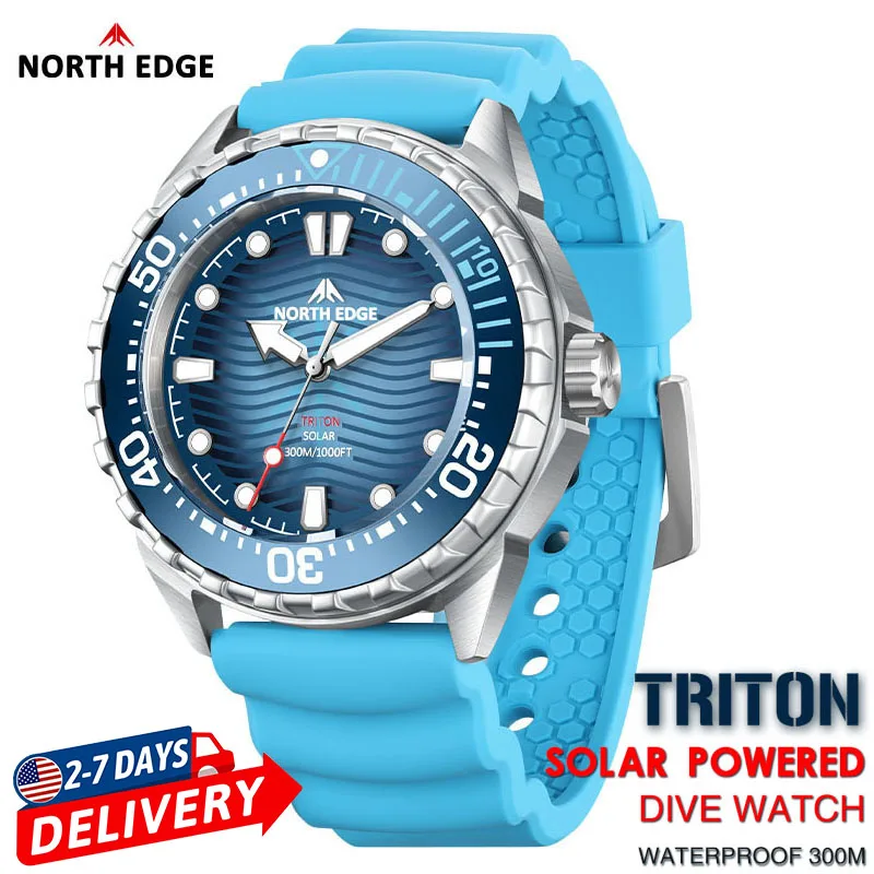 NORTH EDGE 2026 New TRITON Solar Powered Dive Watch - Image 1