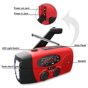 Solar Hand Crank Emergency Weather Radio - Thumbnail Image 3