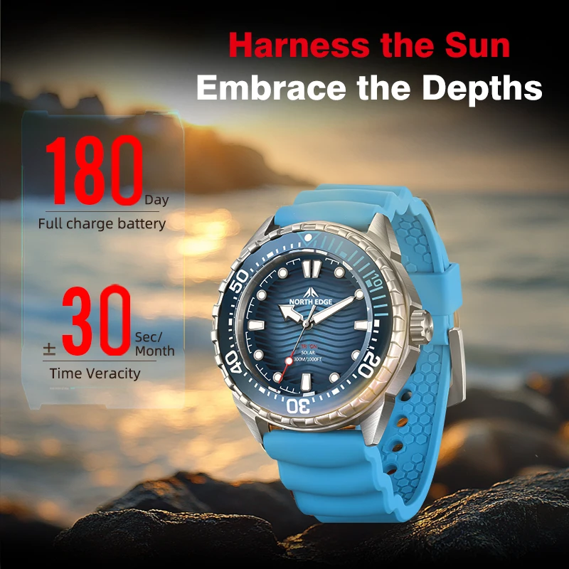 NORTH EDGE 2026 New TRITON Solar Powered Dive Watch - Image 5