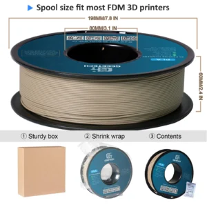 Geeetech Wood PLA 5kg 1.75mm Filament - Thumbnail Image 6