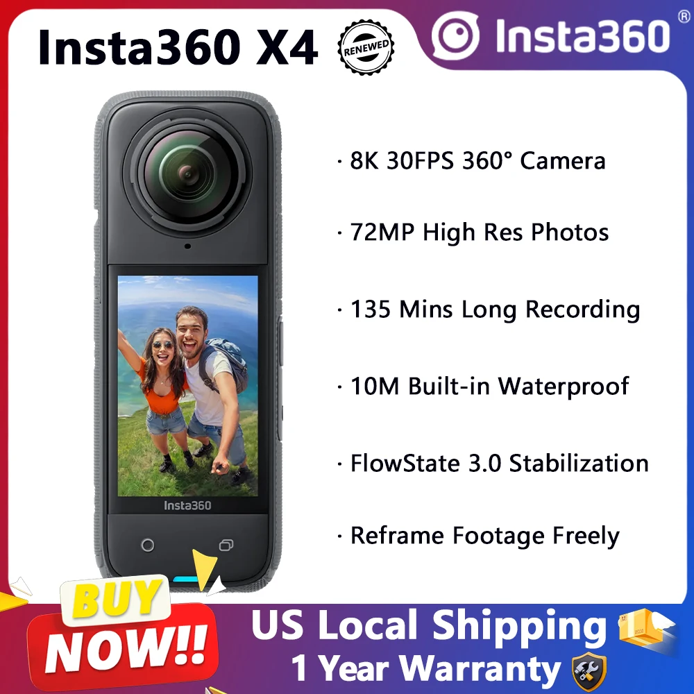 Insta360 X4 8K Panoramic Action Camera Refurbished - Image 1