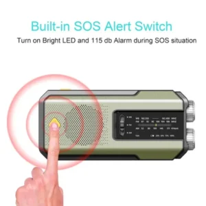 Emergency Solar Hand Crank NOAA Weather Radio - Thumbnail Image 4