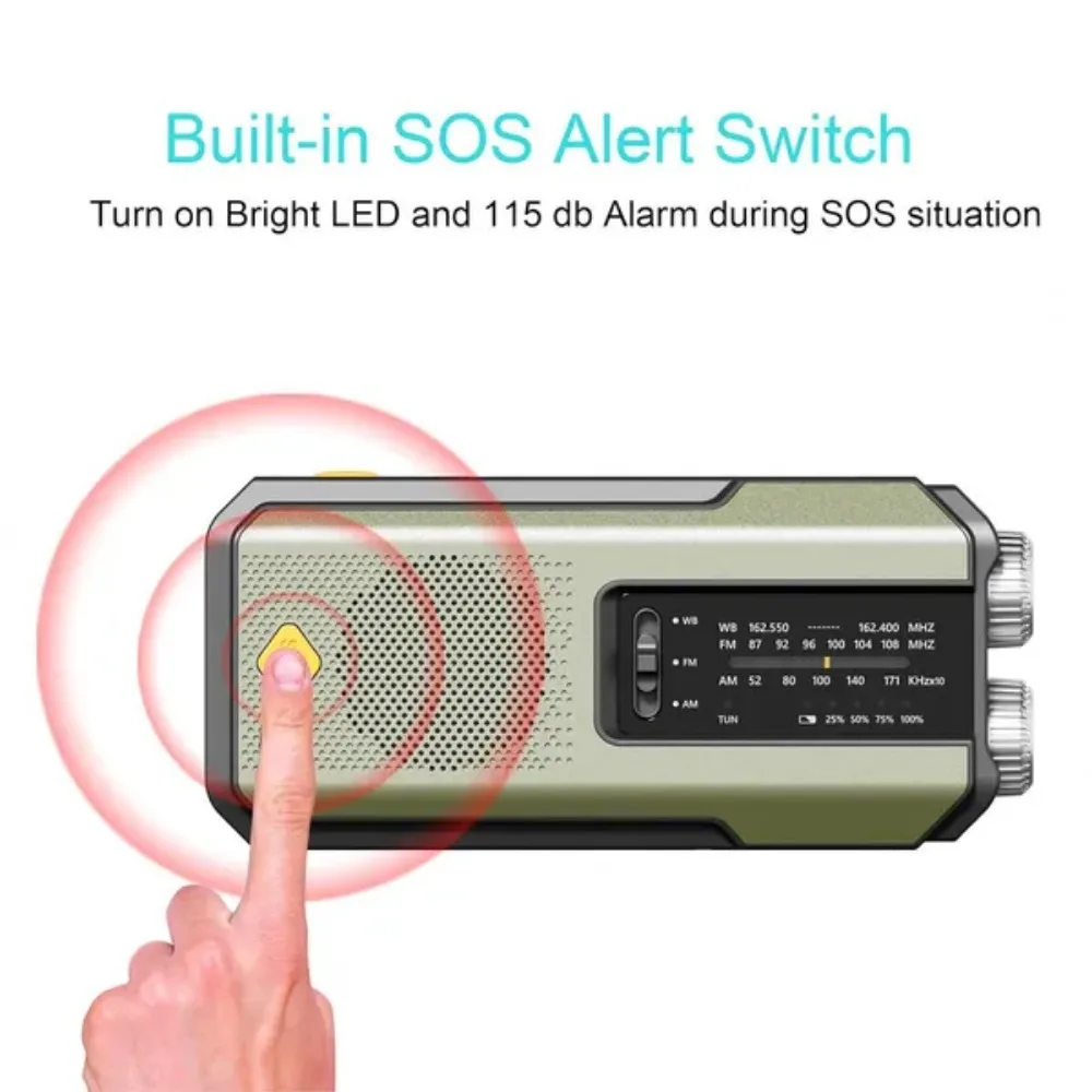 Emergency Solar Hand Crank NOAA Weather Radio - Image 4