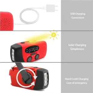 Solar Hand Crank Emergency Weather Radio - Thumbnail Image 7